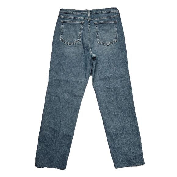 SOLD Universal Thread Mid Rise 80s Slim Jeans 14 (33x27.5) Blue Button Fly Women - Picture 4 of 12